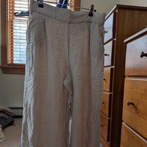 H&M linen cropped pants